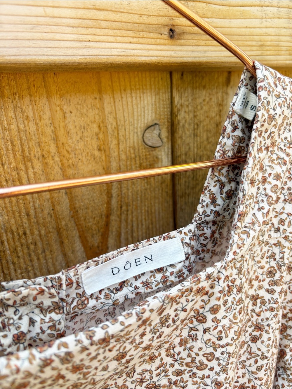Doen Dune Dress Sienna Champignon Floral Size Small - Picture 4 of 16
